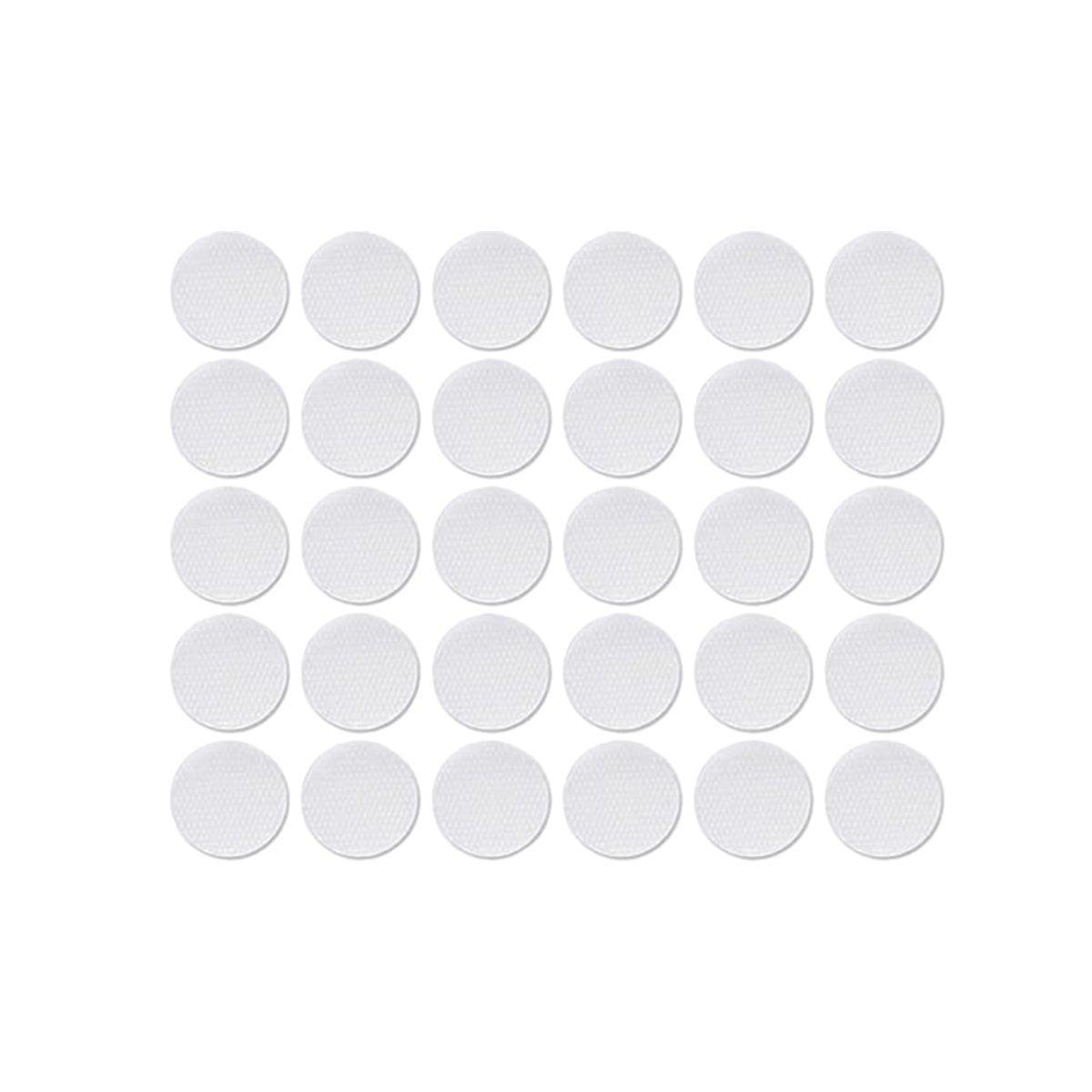 Strong Sticky Round Self Adhesive Dots DIY Bond Tape No Mark Fasteners - Transparent 102 Pairs - 15mm