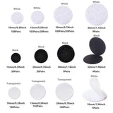 Strong Sticky Round Self Adhesive Dots DIY Bond Tape No Mark Fasteners - Black 4 Pairs - 50mm - Side View
