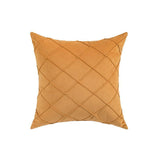 Velvet Cushion Cover Pleated Checked Plaid Plush Decorative Lounge Cushion Cover - Black - Extra Image