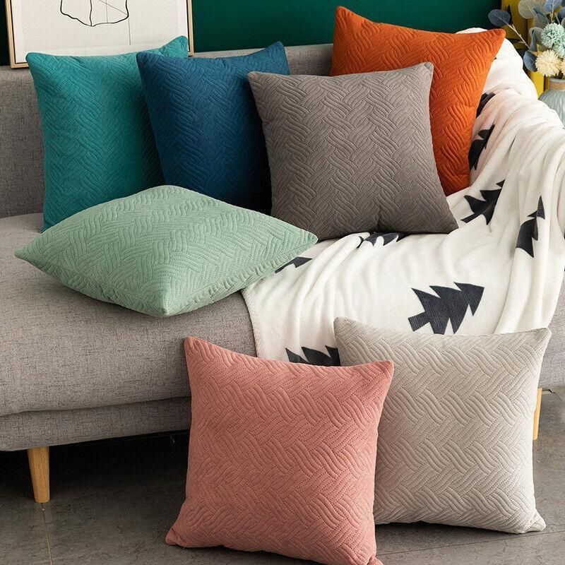 1PC Luxurious Modern Velvet Cushion Cover Soft Square Decorative Pillowcase Au - Green