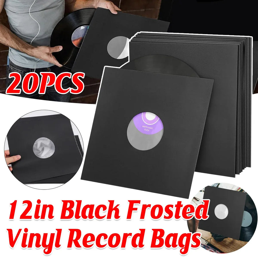 10PCS 12in LP Vinyl Record Storage Bag Clear Dustproof Moisture Resistant