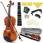 Beginner Violin 4/4 Set Durable Linden Wood for Kids Adults Learning