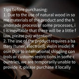 Beginner Violin 4/4 Set Durable Linden Wood for Kids Adults Learning - Close-Up Angle