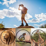 60X60 Day/Night Vision Binoculars Telescope 3000M Waterproof Outdoor Travel - 45-Degree Angle