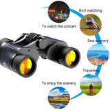 60X60 Day/Night Vision Binoculars Telescope 3000M Waterproof Outdoor Travel - Close-Up Angle