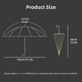 Large 16 Bone Automatic Umbrella Unisex Long Handle Dual Use Rain Sun Umbrella - Purple - Side View