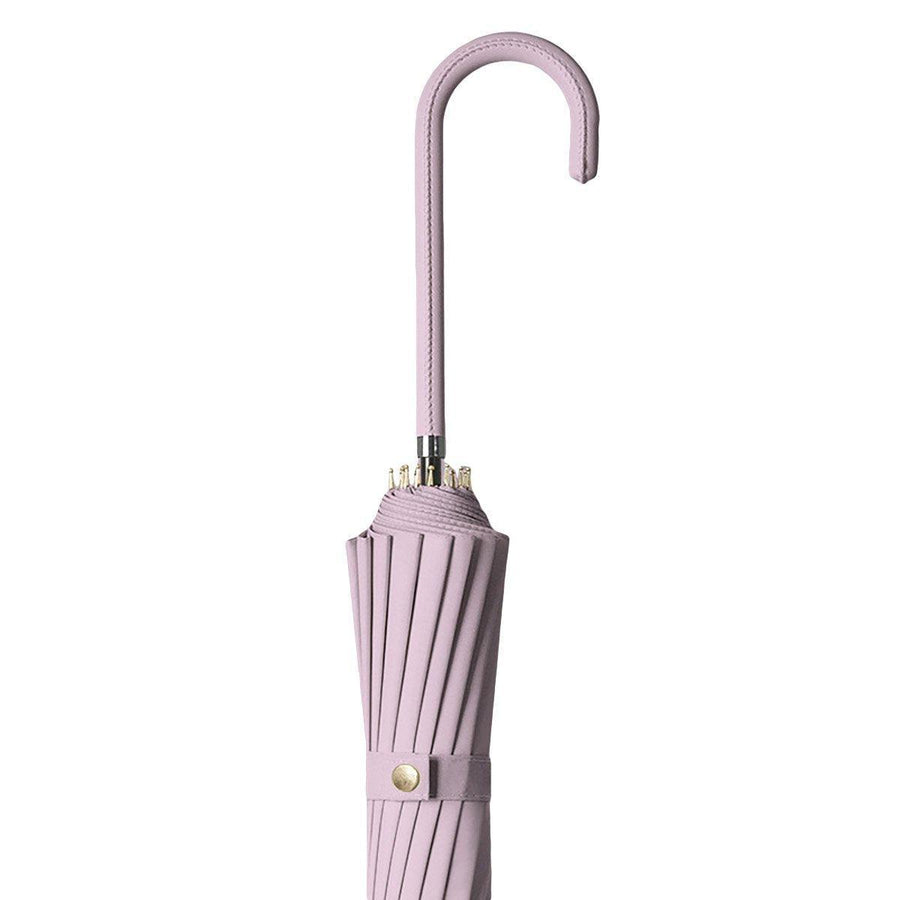Large 16 Bone Automatic Umbrella Unisex Long Handle Dual Use Rain Sun Umbrella - Purple