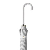 Large 16 Bone Automatic Umbrella Unisex Long Handle Dual Use Rain Sun Umbrella - White