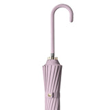 Large 16 Bone Automatic Umbrella Unisex Long Handle Dual Use Rain Sun Umbrella - White - Close-Up Angle