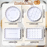4PCS Plaid Cookie Stamp Set Waffle Biscuit Cutter Press Home Baking Tool Kit - Side View