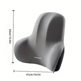 Office Chair Back Support Lumbar Cushion Seat Memory Foam Lumbar Pillow Comfort - Grey - Side View