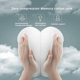 Office Chair Back Support Lumbar Cushion Seat Memory Foam Lumbar Pillow Comfort - Grey - 45-Degree Angle