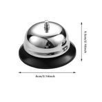 2-Piece Silver Counter Service Bell Set
