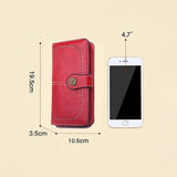 Women Wallets Purse Organizer Pouch Bag Credit Card Cash Holder Case Handbag Au - Black - Top-Down View