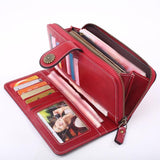 Women Wallets Purse Organizer Pouch Bag Credit Card Cash Holder Case Handbag Au - Black - Extra Image