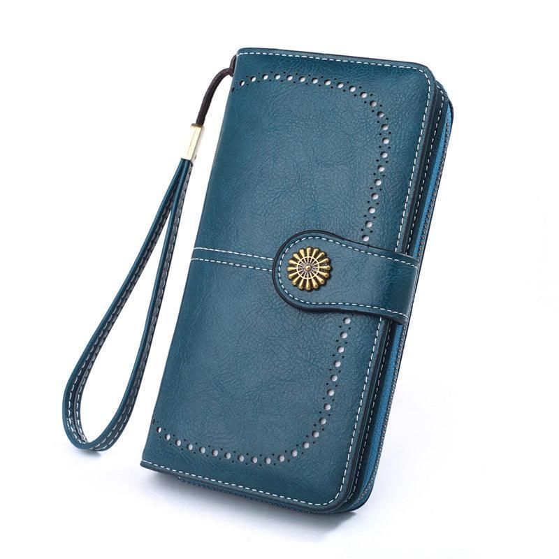 Women Wallets Purse Organizer Pouch Bag Credit Card Cash Holder Case Handbag Au - Blue