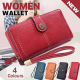 Women Wallets Purse Organizer Pouch Bag Credit Card Cash Holder Case Handbag Au - Blue - Front View