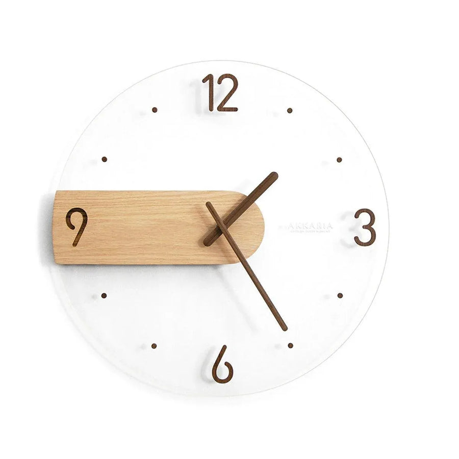 Modern Solid Wood Wall Clock Decorative Home Clock for Living Room Bedroom