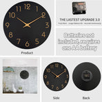 12 Inch Digital Wall Clock Simple Hanging Watch for Living Room Home Decoration - White