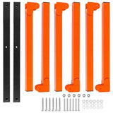 2PCS Wall Mounted Folding Storage Rack Carbon Steel Multi-Layer Organizer - Front View