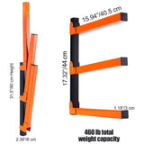 2PCS Wall Mounted Folding Storage Rack Carbon Steel Multi-Layer Organizer - Side View
