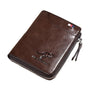Men'S Rfid Blocking Leather Short Wallet Credit Id Card Cash Holder Purse