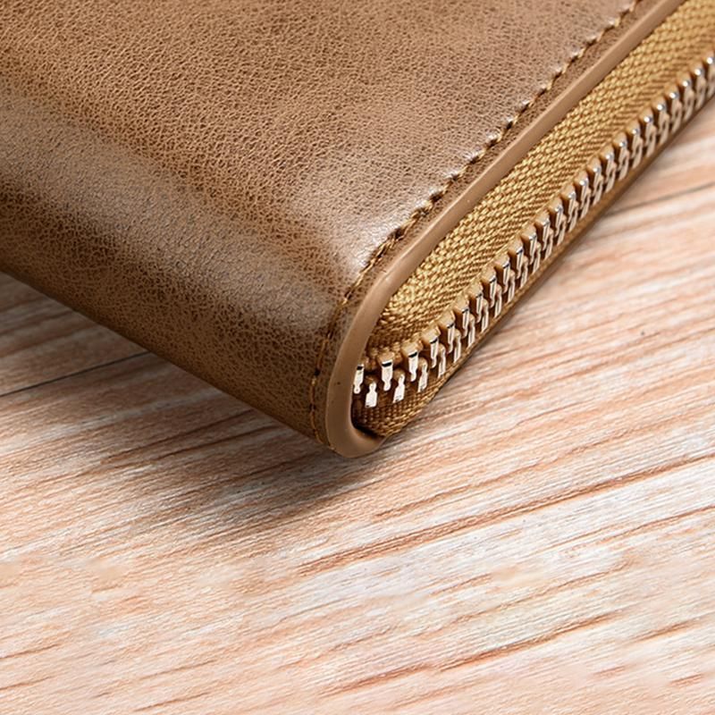 Men'S Rfid Blocking Leather Short Wallet Credit Id Card Cash Holder Purse