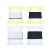 LED Wall Light IP65 Waterproof Modern Up Down Outdoor Indoor Sconce Lamp - Wall Light-Black-Cool - Front View