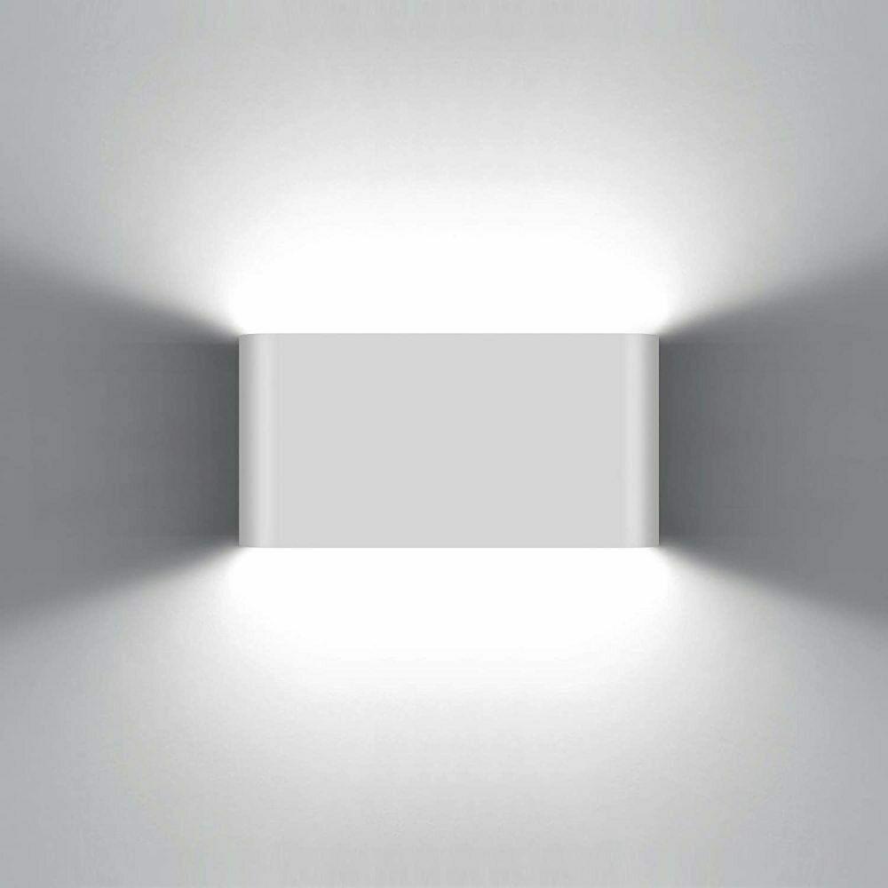 LED Wall Light IP65 Waterproof Modern Up Down Outdoor Indoor Sconce Lamp - Wall Light-Black-Warm