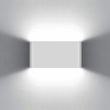 LED Wall Light IP65 Waterproof Modern Up Down Outdoor Indoor Sconce Lamp - Wall Light-White-Cool - Top-Down View