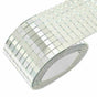 Diy Mini Mosaic Tiles Self-Adhesive Square Mirror Glass Wall Sticker Decors - Silver
