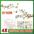 130x65cm Removable Wall Stickers Birds On Tree Branch Wall Decor Decal Home