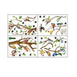 130x65cm Removable Wall Stickers Birds On Tree Branch Wall Decor Decal Home