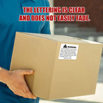 Suffocation Warning Labels Roll 3 Sizes Available Strong Water-Based Adhesive - 6x6cm