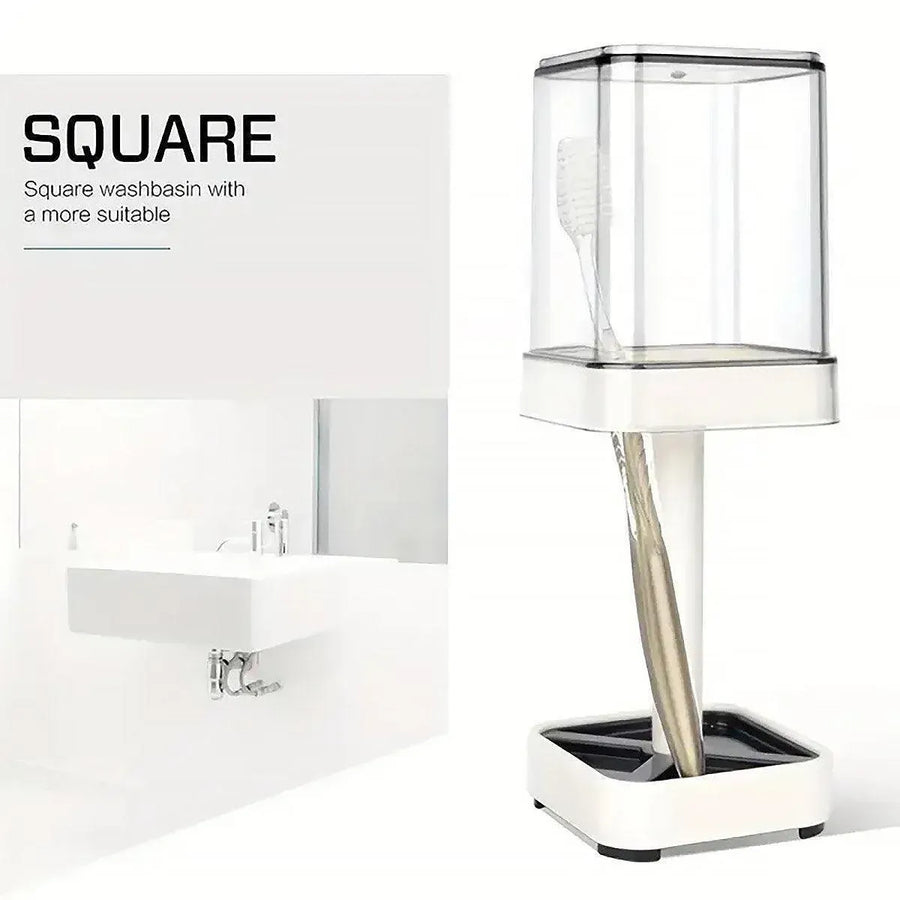Covered Toothbrush Storage Holder