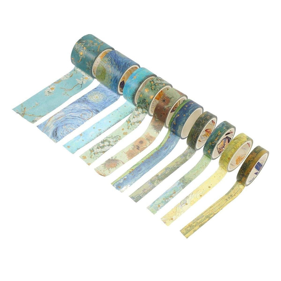 Gold Foil Washi Tape Set Decorative Craft Tape for Gift Wrapping Scrapbooking - YSSCJ