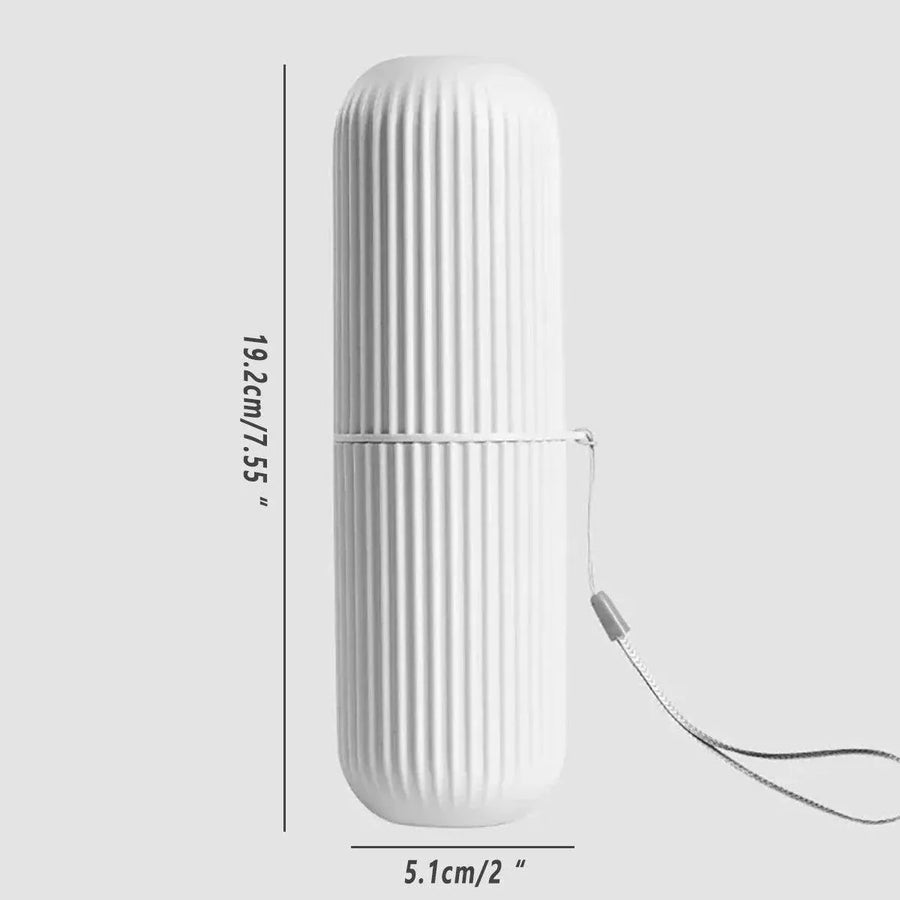 Travel Toothbrush and Toothpaste Holder Portable Bathroom Storage Box Case Cover - Grey