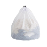 Laundry Washing Mesh Net Bag Drawstring Delicate Cloth Cleaning Clothes Lingerie - XL (80*60CM) - Low Angle