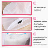 Laundry Washing Mesh Net Bag Drawstring Delicate Cloth Cleaning Clothes Lingerie - S (40*30CM) - Side View