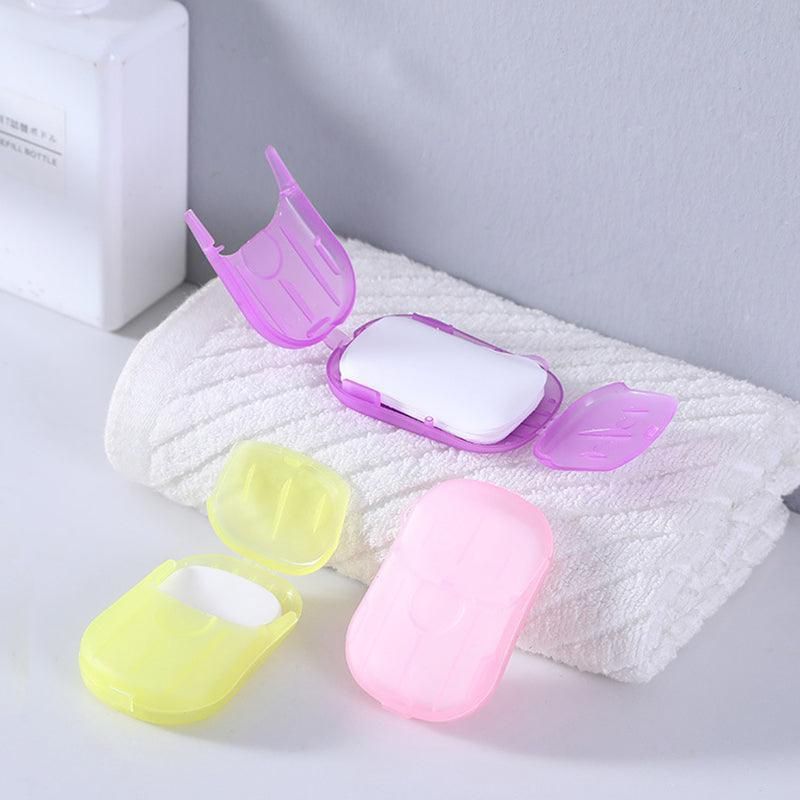 100Pcs Scented Foaming Paper Soap Portable Washing Sheets for Travel