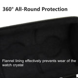 Two Card Portable Watch Organizer Box Storage Case for Watches and Straps - 45-Degree Angle
