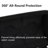 Two Card Portable Watch Organizer Box Storage Case for Watches and Straps - 45-Degree Angle