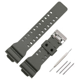 16mm TPU Watch Strap Compatible with G Series GA100 G8900 GW8900 with Tool Pins - Black - Extra Image