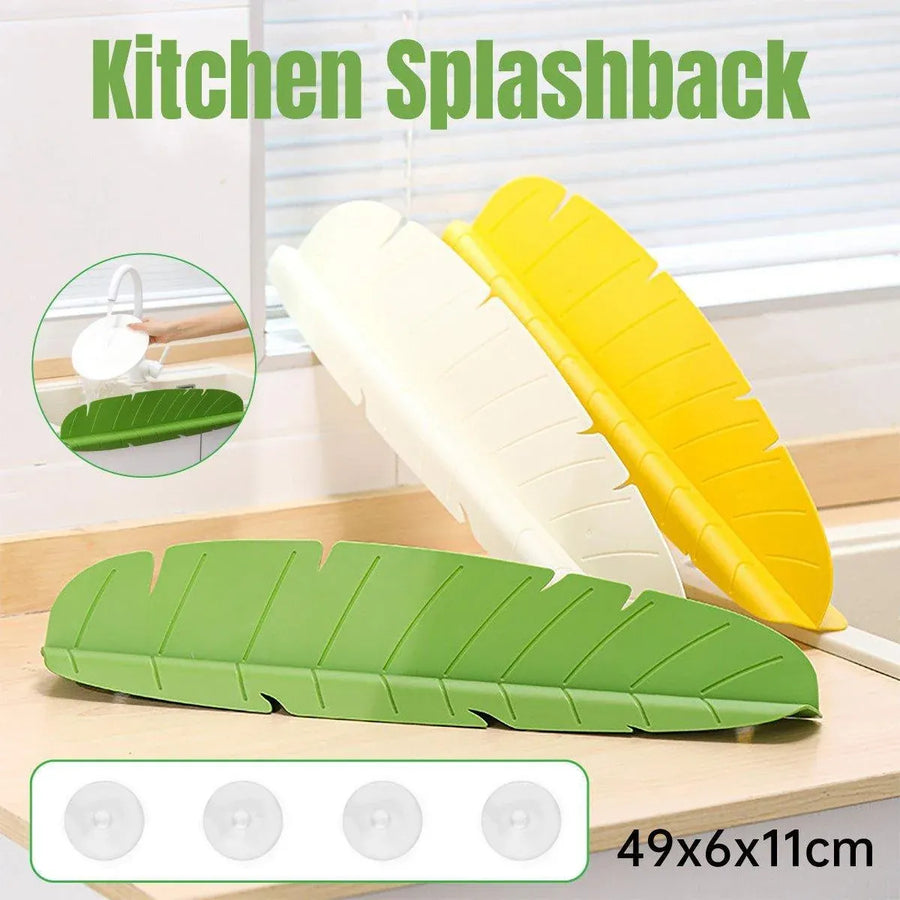 Kitchen Water Baffle Sink Splash Guard Household Waterproof Partition - White