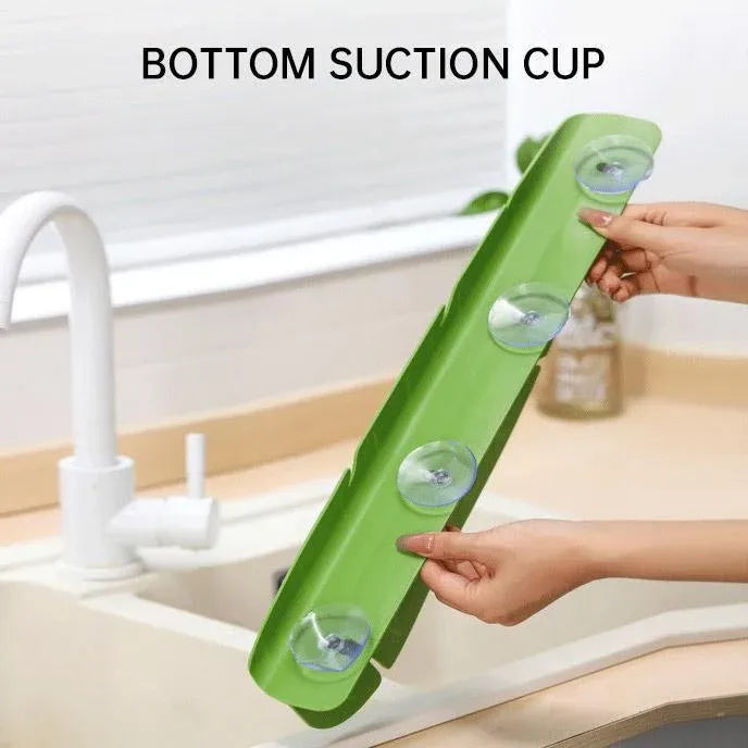 Kitchen Water Baffle Sink Splash Guard Household Waterproof Partition - White