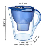 3.5L Water Purifier Kitchen Household Filter Kettle Live Water Filtration System - Side View