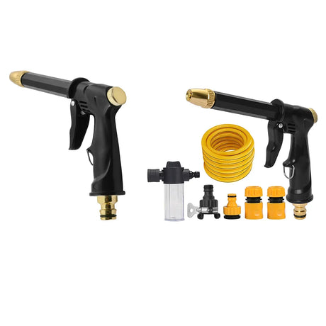 Household water spray gun for car washing and garden watering, hose connector end