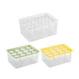 Transparent Rectangular Aquarium 12Hole Lid Portable Hydroponic Plant Fish Tank - Green - Front View