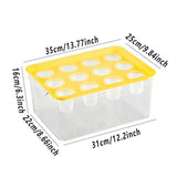 Transparent Rectangular Aquarium 12Hole Lid Portable Hydroponic Plant Fish Tank - Green - Side View