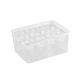 Transparent Rectangular Aquarium 12Hole Lid Portable Hydroponic Plant Fish Tank - Green - Rear View
